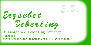 erzsebet deberling business card